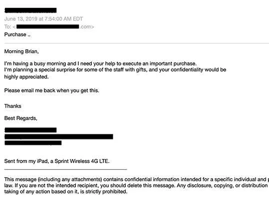 Spear Phishing Email